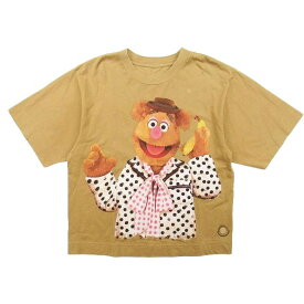 【中古】21aw モンクレール MONCLER GENIUS ジーニアス 2 MONCLER 1952 WOMAN Fozzie Bear Tee T-SHIRT Tシャツ カットソー 半袖 オーバーサイズ トップス フォジー ベア ディズニー マペット・ショー クマ 熊 茶ロゴ ワッペン XS ベージュ /◎ME3 【ベクトル 古着】 240317