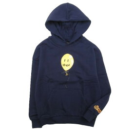 【中古】未使用品 ドリューハウス drew house Joy Hoodie バルーン パーカー ロゴ プリント 裏起毛 ジョイ フーディートレーナー プルオーバー サイズXS ダークネイビー 紺 DH-VF31125-JYDN/dark navy メンズ レディース 【ベクトル 古着】 240320