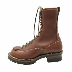 【中古】ウエスコ WESCO 100YEARS STANDARD JOBMASTER 100周年 スタンダード ジョブマスター ストック ワーク ブーツ ミドル カウハイド レザー vibram ビブラムソール レースアップ ステッチ ロゴ シューズ 靴 9E/27.0 茶 ブラウン ☆L33 メンズ 【ベクトル 古着】 240324