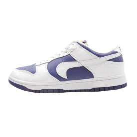 【中古】美品 21SS ナイキ NIKE WMNS DUNK LOW SE "Made You Look" ウィメンズ ダンク ロー スニーカー DJ4636-100 メイドユールック フリップザオールドスクール ローカット アシンメトリー ロゴ オーストリッチ風 レザー シューズ 靴 27.5cm 【ベクトル 古着】 240508