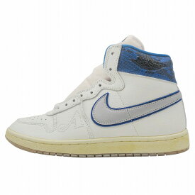 【中古】未使用品 2024年 ナイキ × アウェイクニューヨーク NIKE × Awake NY Jordan Air Ship SP "Game Royal" ジョーダン エアシップ ゲームロイヤル スニーカー シューズ ハイカット レザー FN8675-104 サイズUS9.5 27.5cm 白 ホワイト【ベクトル 古着】 250121