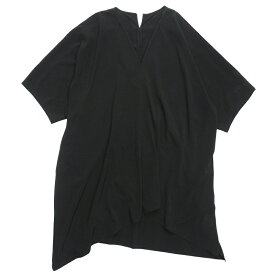 【中古】16aw ワイズ Y's ヨウジヤマモト Yohji Yamamoto バック 刺繍 オーバーサイズ ワンピース ドレス アシンメトリー 変形 2 黒 ブラック レディース 【ベクトル 古着】 240308