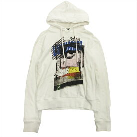 【中古】16aw ディースクエアード DSQUARED2 スウェット パーカー プルオーバー フーディ プリント XXS 白 ホワイト レディース 【ベクトル 古着】 240324