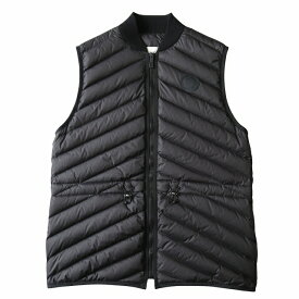 【中古】美品 23AW エルメス HERMES "Long Quilted Vest" ロング キルト ベスト ダウン ジャケット ブルゾン ヘリンボーン キルティング セリエ ロゴ 3H0156DA サイズ40 黒 ブラック レディース ◇4 【ベクトル 古着】 240408