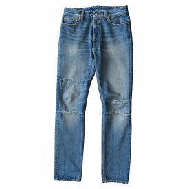 【中古】22AW エムエムシックス メゾンマルジェラ MM6 Maison Margiela "DENIM SPORTS PANTS 5 POCKET" デニム スポーツ パンツ 5ポケット スリム ジップフライ S62LB0094 W31 インディゴブルー メンズ 【ベクトル 古着】 240522