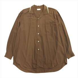 【中古】91aw コムデギャルソンオム COMME des GARCONS HOMME オープンカラー シャツ カットソー 襟レイヤード 開襟 田中啓一 田中オム 田中期 90's オールド ヴィンテージ ビンテージ アーカイブ S 茶 ブラウン メンズ 【ベクトル 古着】 250714