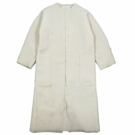 【中古】未使用品 トゥデイフル TODAYFUL カラーレス ボアロングコート アウター Collarless Boa Coat エクリュ ホワイト サイズ36 レディース ▲C1 【ベクトル 古着】 240214