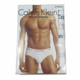 【中古】未使用品 カルバンクライン CALVIN KLEIN 3Hip Brief COTTON STRETCH 下着 ブリーフパンツ 3枚セット M 白 ホワイト/2 メンズ 【ベクトル 古着】 240401