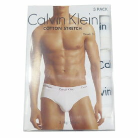 【中古】未使用品 カルバンクライン CALVIN KLEIN 3Hip Brief COTTON STRETCH 下着 ブリーフパンツ 3枚セット L 白 ホワイト/3 メンズ 【ベクトル 古着】 240401