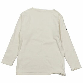 【中古】美品 セントジェームス SAINT JAMES ウェッソン OUESSANT ソリッド SOLID バスクシャツ Tシャツ ボートネック 長袖 カットソー 4 無地 キナリ エクリュ 白系/4 レディース 【ベクトル 古着】 240420