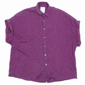 【中古】シャリーフ SHAREEF オーバーシルエット シャツ 半袖 カットソー 2 紫 パープル 17533005/7 メンズ 【ベクトル 古着】 240523