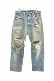 【中古】リーバイス Levi's 60s Vintage 501XX 紙パッチ ギャラ無 ストレート デニムパンツ ジーンズ ボタン裏刻印W 実寸w32 インディゴ ブランド古着ベクトル 中古 221017/104 メンズ