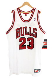 【中古】ナイキ NIKE VINTAGE 90s 1997-1998 MICHAEL JORDAN JERSEY CHICAGO BULLS ヴィンテージ マイケル ジョーダン ジャージー シカゴ ブルズ ゲーム シャツ オーセンティック ユニフォーム 48 XL 白 ホワイト ブランド古着ベクトル 中古 ■ 230413/103 メンズ