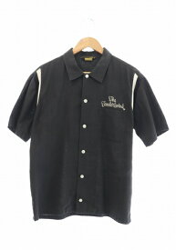 【中古】テンダーロイン TENDERLOIN T-BOWL SHT ロゴ 刺繍 ボーリング シャツ 半袖 S 黒 チャコール 中古 231029 メンズ