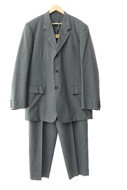 【中古】ヨウジヤマモト YOHJI YAMAMOTO COSTUME D'HOMME コスチュームドオム アーカイブ 01SS 3B ウール シングル スーツ セットアップ HB-J98-115 4 灰 グレー ブランド古着ベクトル 中古 ● 240409 メンズ