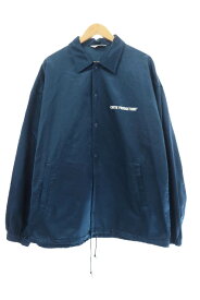 【中古】クーティー COOTIE 21AW R/C Satin Coach Jacket ロゴ プリント レーヨン サテン コーチ ジャケット CTE-21S208 M 青 ブルー ブランド古着ベクトル 中古 231215 メンズ