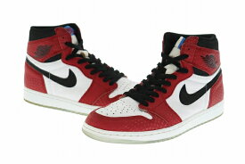 【中古】ナイキ NIKE AIR JORDAN 1 RETRO HIGH OG SPIDERMAN ORIGIN STORY エア ジョーダン レトロ ハイ スパイダーマン オリジン ストーリー 555088-602 28 レッド ホワイト ブランド古着ベクトル 中古 ▲■240506 メンズ