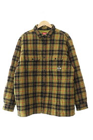 【中古】シュプリーム SUPREME 21AW Quilted Plaid Flannel Shirt キルテッド プレイド フランネル シャツ チェック柄 中綿 ジャケット L 緑 グリーン ブランド古着ベクトル 中古 ☆AA★ 240410 メンズ