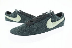 【中古】ナイキ NIKE × STUSSY ステューシー SB ZOOM BLAZER LOW QS Black/Palm Green エスビー ズーム ブレーザー ロー ブラック パームグリーン スニーカー BQ6449-001 27 ブランド古着ベクトル 中古 ▲■ 240413 メンズ