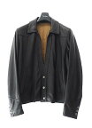 【中古】ザレターズ The Letters 18SS Western Cutting Jacket ELK Leather ウエスタン カッティング 鹿革 ディアスキン レザー ジャケット SS18-LJ006 M 黒 ブラック ブランド古着ベクトル 中古 ■● 240422 メンズ