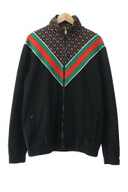 【中古】グッチ GUCCI 19AW GG Star Oversize Jersey Jacket Black ロゴ スター オーバーサイズ ジャージ トラック ジャケット ブルゾン 575734 XJBA5 S 黒 ブラック ブランド古着ベクトル 中古 ☆AA★ 240518 メンズ