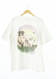 【中古】ヴィンテージ VINTAGE 90s 1995 BABE A LITTLE PIG GOES A LONG WAY WINTERLAND ベイブ ア リトル ピッグ ゴーズ ア ロング ウェイ Tシャツ ムービーT 半袖 XL 白 ホワイト ブランド古着ベクトル 中古 240523 メンズ