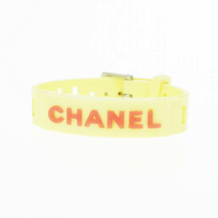 楽天市場】【中古】シャネル CHANEL 99P ロゴ ラバー ブレスレット 