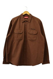 【中古】シュプリーム SUPREME Snow White Work Shirt 刺繍 スノーホワイト ワーク 長袖シャツ M 茶 ブラウン ブランド古着ベクトル 中古 ☆AA★ 250223