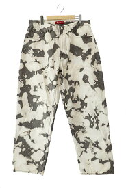 【中古】シュプリーム SUPREME 25SS Baggy Jean bleach ブリーチ加工 バギー ジーンズ デニム パンツ 32 白 灰 ホワイト グレー ブランド古着ベクトル 中古☆AA★250511 メンズ