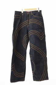 【中古】シュプリーム SUPREME 25SS S Logo Rigid Baggy Jean Rigid Black Sロゴ リジッド バギー ジーンズ デニム パンツ 32 インディゴ ブランド古着ベクトル 中古 ☆AA★ 250727