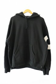 【中古】シュプリーム SUPREME 23AW Big Logo Jacquard Hooded Sweatshirt ビッグ ロゴ ジャガード フーディー スウェットシャツ パーカー M 黒 ブラック ブランド古着ベクトル 中古 ☆AA★ 250714