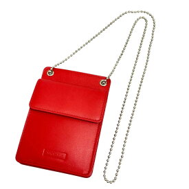 【中古】シュプリーム SUPREME 18AW Leather ID Holder Wallet チェーン付き レザー ホルダー ウォレット 財布 カードケース 赤レッド ブランド古着ベクトル 中古☆AA★▲■260228 メンズ レディース