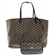 【中古】ゴヤール GOYARD サンルイ PM トート バッグ 黒ブラック ブランド古着ベクトル 中古☆AA★▲2602…