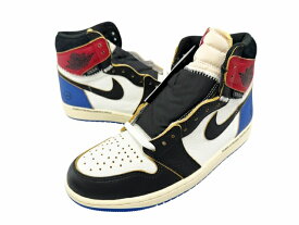 【中古】ナイキ NIKE ×UNION ユニオン ×fragment design フラグメントデザイン Air Jordan 1 High OG ナイキ エアジョーダン1 ハイ IO7847-002 26.5 マルチカラー ブランド古着ベクトル 中古▲■260621 メンズ
