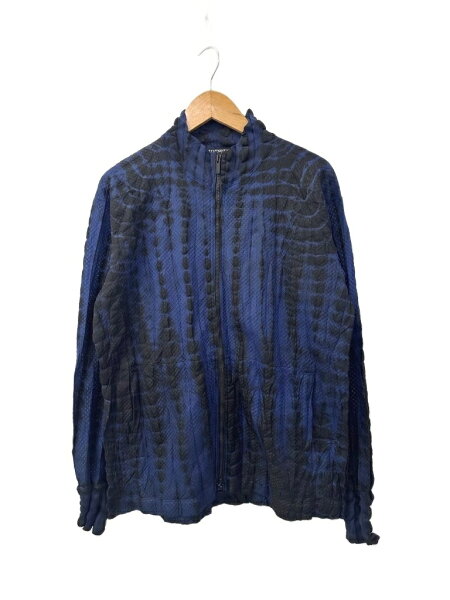 【中古】イッセイミヤケ ISSEY MIYAKE ジップアップ メッシュ ブルゾン MEN ME81FC135 2 青 ブルー ブランド古着ベクトル 中古260909 メンズ