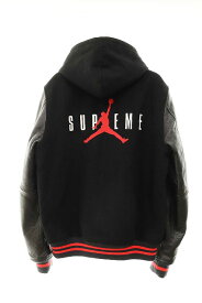 【中古】シュプリーム SUPREME NIKE JORDAN BRAND 15AW Hooded Varsity Jacket フードスタジャン パーカー 【ブランド古着ベクトル】231021☆AA★ メンズ 【ベクトル 古着】 231021