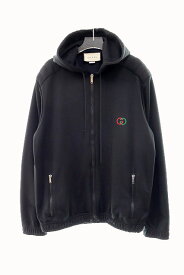 【中古】グッチ GUCCI 20SS TECHNICAL JERSEY JACKET エルボーパッチ パーカーXS【ブランド古着ベクトル】240301 メンズ 【ベクトル 古着】 240301