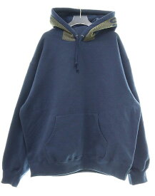 【中古】シュプリーム SUPREME 24SS Jacquard Stripe Hooded Sweatshirt L ジャガード ストライプ フーデッド スウェットシャツ プルオーバー パーカー ネイビー 【ブランド古着ベクトル】240317 ☆AA★ メンズ 【ベクトル 古着】 240317