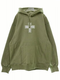 【中古】シュプリーム SUPREME 20AW CROSS BOX LOGO HOODED SWEATSHIRT LTOLIVE XL クロス ボックス ロゴ パーカー ライト オリーブ 【ブランド古着ベクトル】240616 ☆AA★ メンズ 【ベクトル 古着】 240616