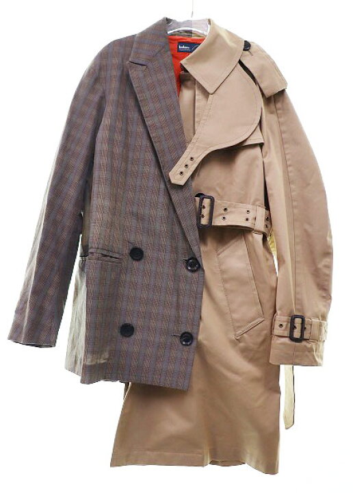 楽天市場】【中古】カラー kolor 20SS ドッキング トレンチコート 