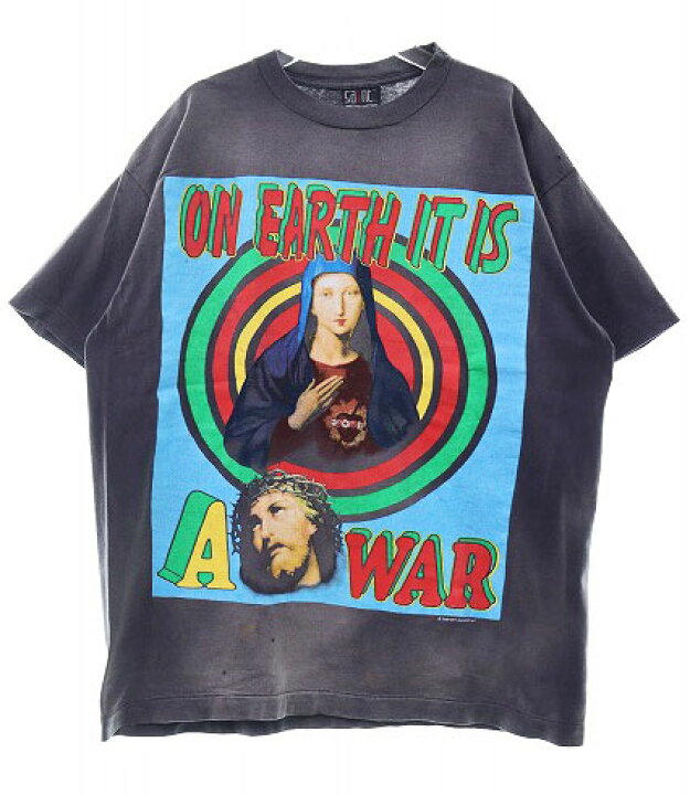 楽天市場】【中古】SAINT MICHAEL 24SS SS TEE ON EARTH BLACK L SM 