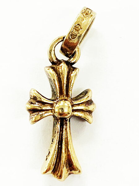 【中古】クロムハーツ CHROME HEARTS 22K CRS BBYFAT ベイビー ファット クロス チャーム ネックレストップ ゴールド 【ブランド古着ベクトル】☆AA★▲ 250124 メンズ 【ベクトル 古着】 250124