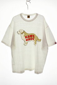 【中古】ヒューマンメイド HUMAN MADE × KAWS 23AW GRAPHIC T-SHIRT ＃2 WHITE 3XL カウズ グラフィック Tシャツ ドッグ 半袖 ホワイト 【ブランド古着ベクトル】☆AA★250326 メンズ 【ベクトル 古着】 250326