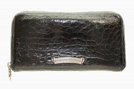 【中古】クロムハーツ CHROME HEARTS REC F ZIP ALLIGATOR ラウンドジップ ウォレット アリゲーター レザー ブラック 財布 【ブランド古着ベクトル】☆AA★▲ 250730 メンズ 【ベクトル 古着】 250730