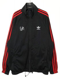 【中古】アディダス adidas × KORN TRACK TOP BLACK L JG1341 コーン トラック トップ ブラック リバーシブル ジャージ 長袖 袖ライン 【ブランド古着ベクトル】▲■250812 メンズ 【ベクトル 古着】 250812