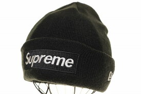 【中古】シュプリーム SUPREME 21AW NEW ERA BOX LOGO BEANIE BLACK ニューエラ ボックス ロゴ ビーニー ニット帽 ブラック 【ブランド古着ベクトル】☆AA★▲251003 メンズ 【ベクトル 古着】 251003
