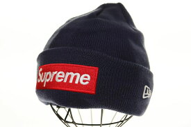 【中古】シュプリーム SUPREME × NEW ERA 24AW BOX LOGO BEANIE NAVY ニューエラ ボックス ロゴ ビーニー ネイビー 【ブランド古着ベクトル】☆AA★▲■251006 メンズ 【ベクトル 古着】 251006