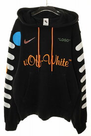 【中古】オフホワイト OFF WHITE × NIKELAB FOOTBALL COLLECTION PULLOVER HOODIES BLACK S AA3257-010 ナイキラボ フットボールコレクション プルオーバーパーカー フーディー ブラック 【ブランド古着ベクトル】☆AA★250923 メンズ 【ベクトル 古着】 250923