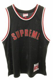 【中古】シュプリーム SUPREME 21SS MITCHELL ＆ NESS BASKETBALL JERSEY BLACK XL ミッチェル＆ネス バスケットボール ジャージ ノースリーブ ブラック 【ブランド古着ベクトル】☆AA★260212 メンズ 【ベクトル 古着】 260212