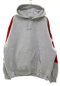 【中古】シュプリーム SUPREME 23AW BIG LOGO JACQUARD HOODED SWEATSHIRT GREY L ビッグ ロゴ ジャガード フーディ スウェット シャツ グレー 【ブランド古着ベクトル】☆AA★260120 メンズ 【ベクトル 古着】 260120